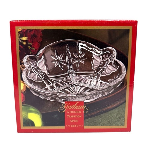 Gorham Other - Gorham A Holiday Traditions Angels of Peace Divided Relish Bowl EUC
